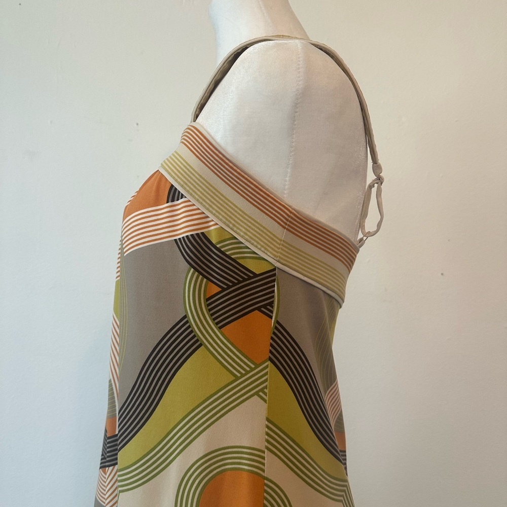 Bcbg Abstract Mod Geometric Pattern Halter Dress - image 4